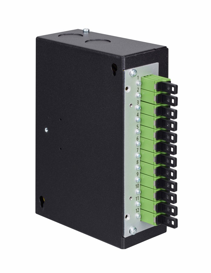 LWL DIN AP Box sz 12xE2000/APC SM kompl.