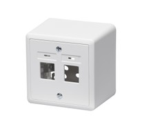 AMP RJ45 AP Edizio 1/2 fach ws