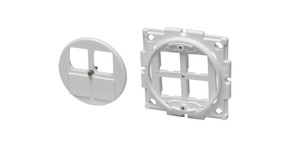 BK-Dose Basico für 4xRJ45 Einsatz weiss