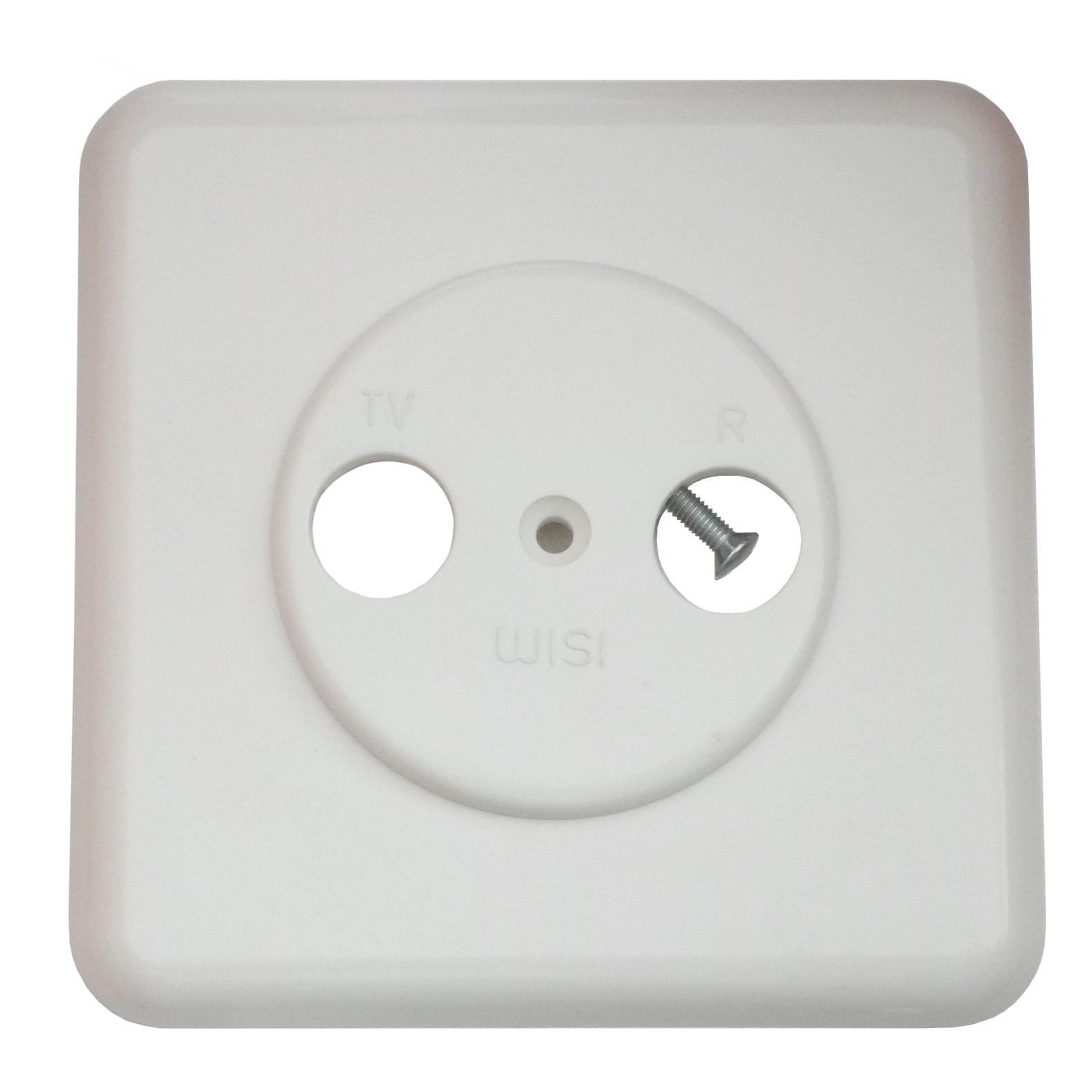 Abdeckplatte Standard komplett, weiss zu 2-Loch DU Breitbanddose