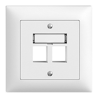 UP Montageset Keystone EDIZIOdue 2xRJ45 ws