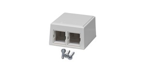 Boîte AP p. 2xRJ45 rall.vide bc