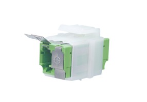 LC/APC Duplex-Mittelstück grün für Keystone Einbau inkl. integrierten Schutzklappen