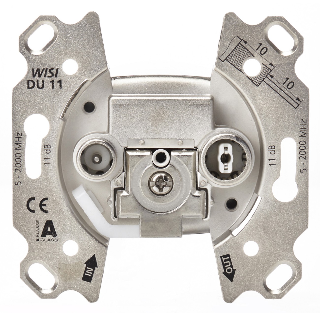 2-Loch Breitbanddose, 11 dB, 2GHz, EB