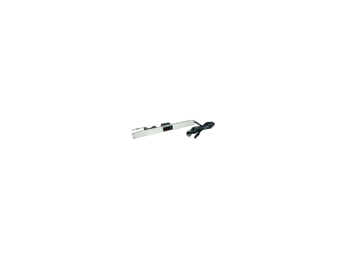 Thermostat 19“ 1HE und Digitalanzeige RAL7035