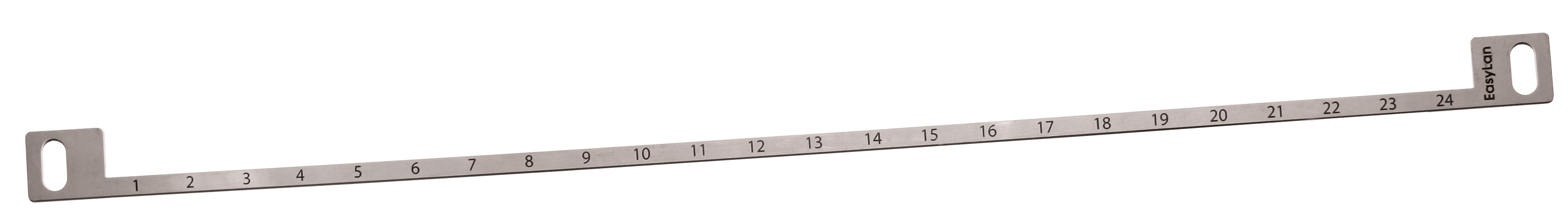 Beschriftungsstreifen aus Edelstahl für 19'' 0.5HE Panel