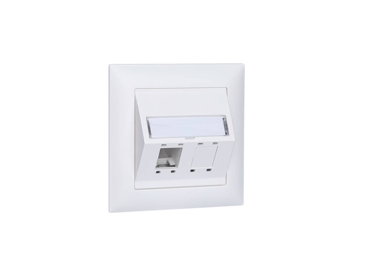 RdM UP DA-Dose EDIZIOdue, 88x88, 2 Port, Kat5/6, ws