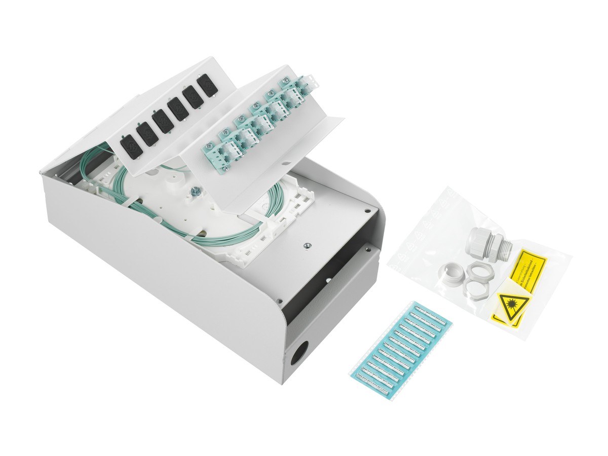LWL AP Box abgestuft 2xLC/Dupl. OM3 komp.