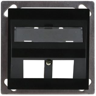 LAN BK60 Schrägauslassdose 2x Keystone EDIZIOdue 20 sw