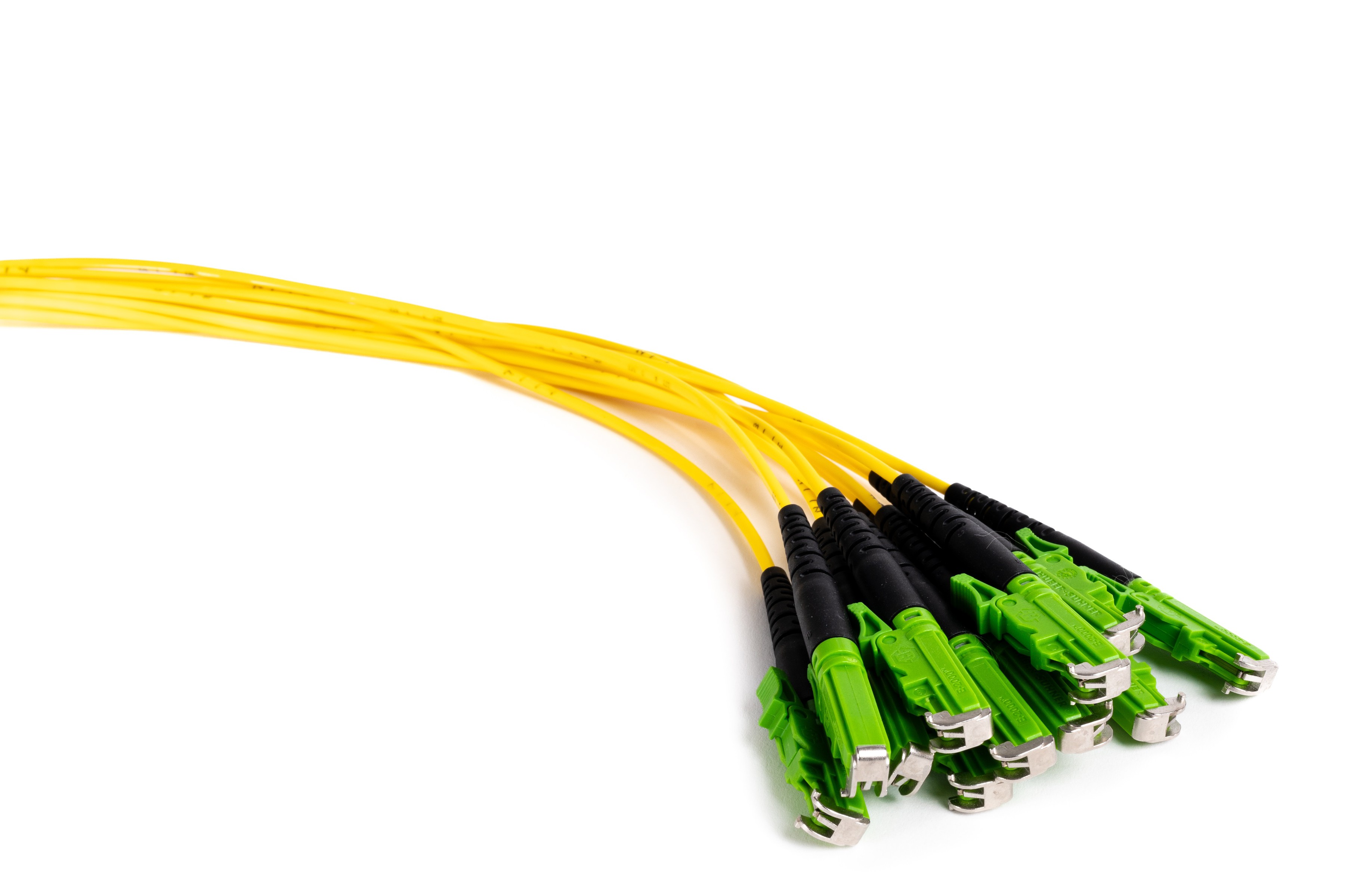 Breakout einseitig 2x9/125 gelb E2000/APC