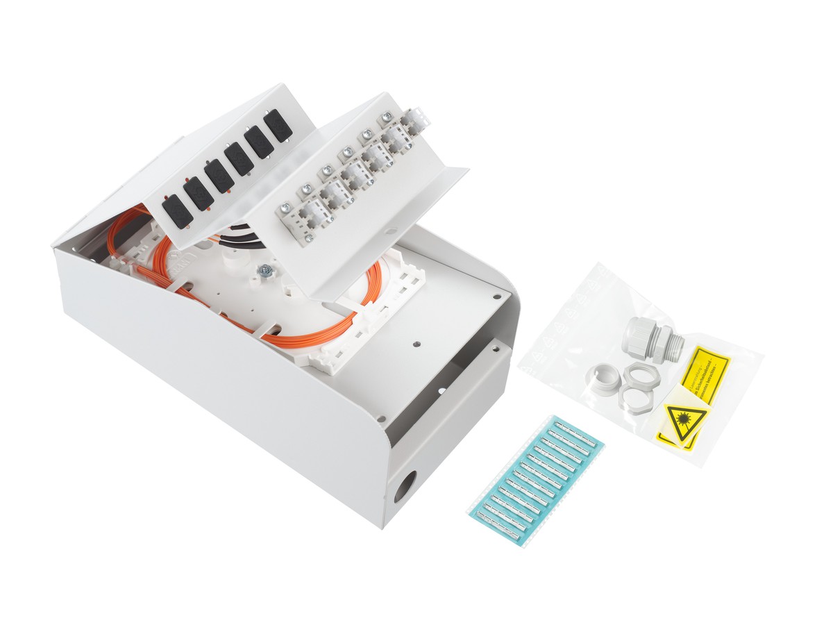 LWL AP Box abgestuft 1xLC/Dupl. 50/125 komp.