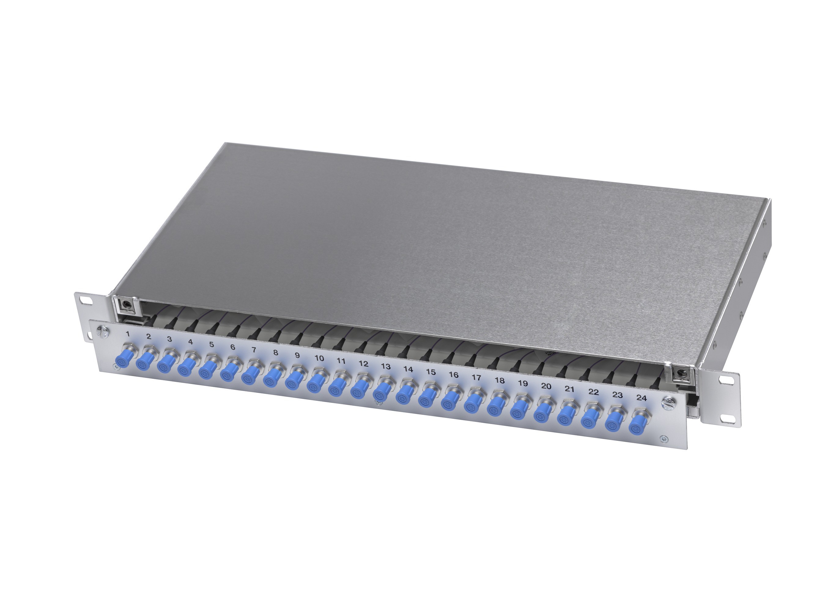 LWL 19" KEV 1HE ausz. 8xST OM3 komp.