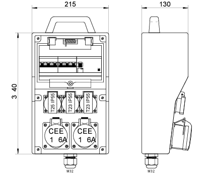 Stromverteiler Hartgummi DISTRO 215-6336