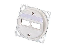 Unilan UP-K Dose Rundausschnitt 2x MS/MU/PS 1/8 ws ohne Abdeckrahmen *Auslaufartikel*