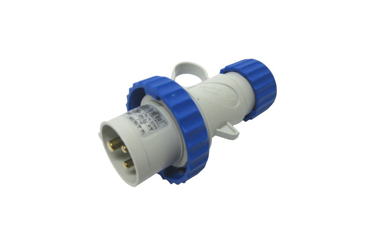 CEE-Stecker 3P 16A 240V gu/bu (IP44)