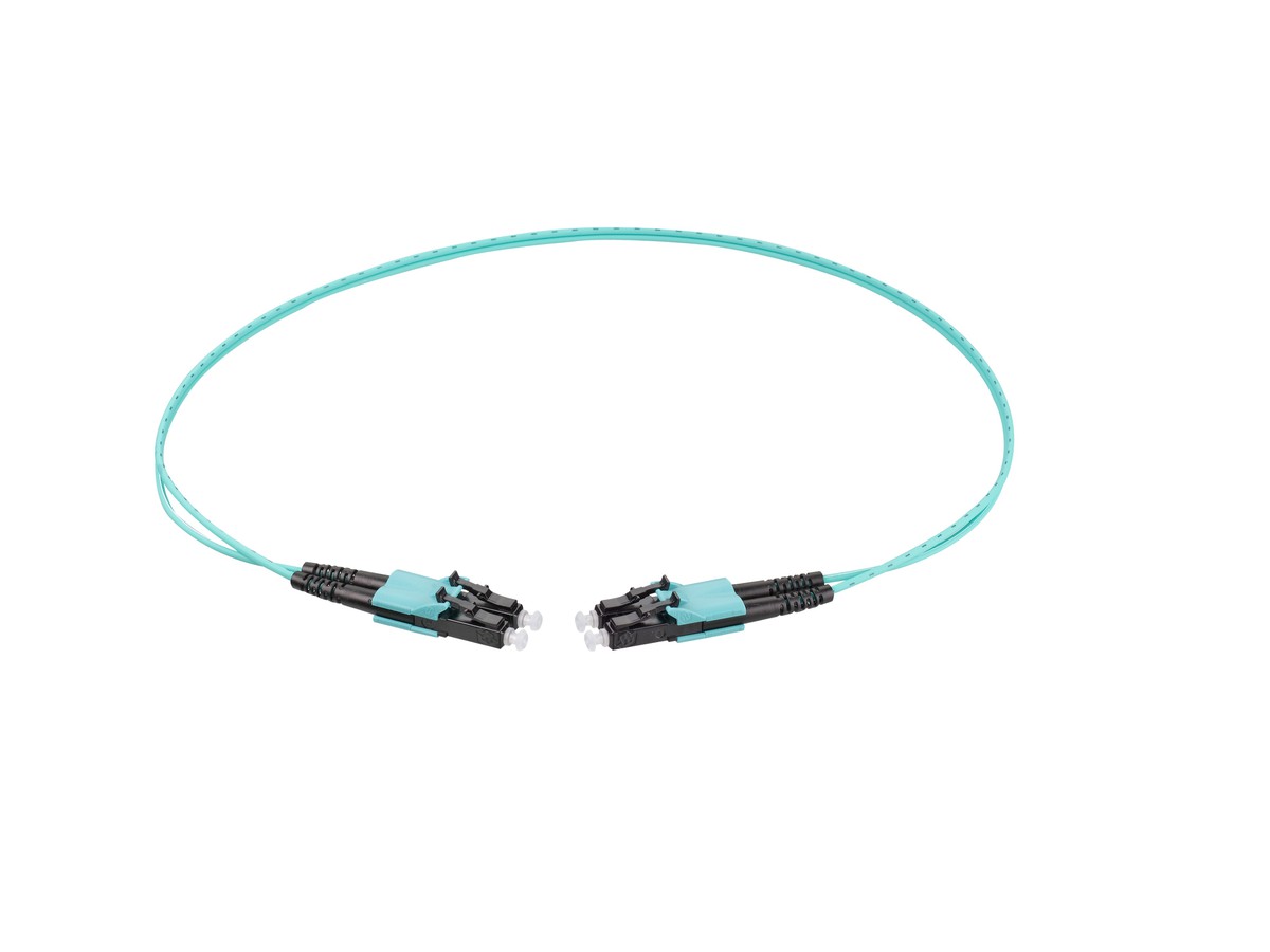 RL Dupl. Fig.8 2x1.4mm 50/125 OM3 LC/LC turquoise 3.0m