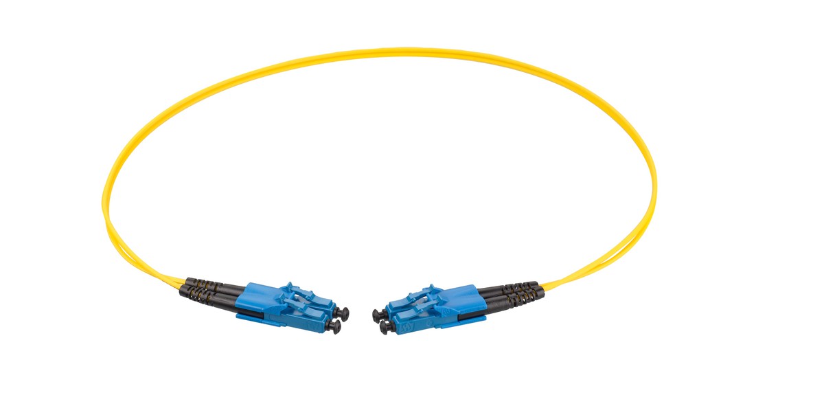 RL Dupl. Fig.8 2x1.4mm 9/125 LC/LC jaune 15.0m