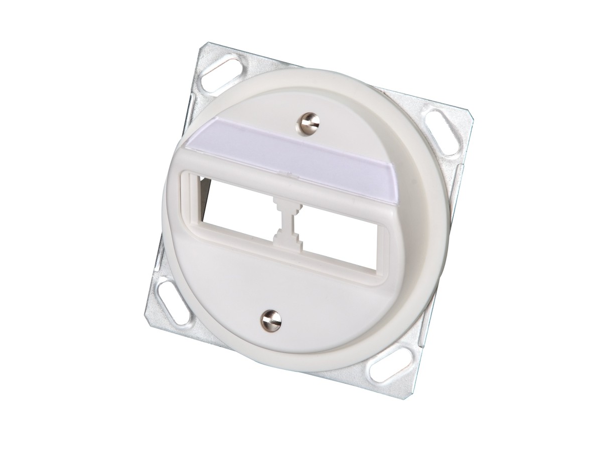 Unilan UP-K Dose Rundausschnitt 2x MS/MU/PS 1/8 ws ohne Abdeckrahmen *Auslaufartikel*
