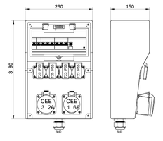 Stromverteiler Hartgummi DISTRO 260-6557