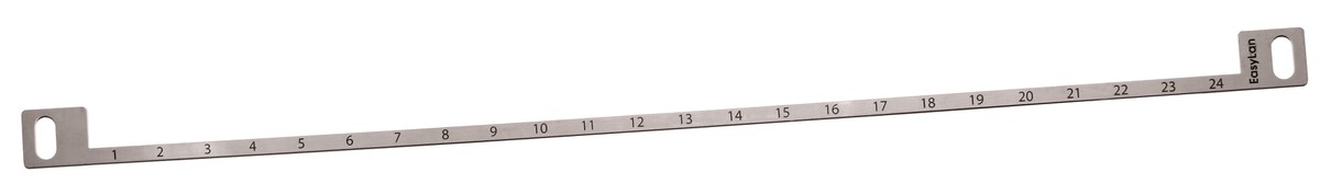 Beschriftungsstreifen aus Edelstahl für 19'' 0.5HE Panel