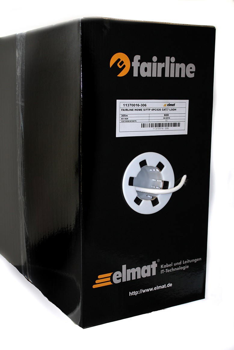 Fairline Home S/FTP 4x2xAWG26 S/FTP 305m weiss Dca max: Link 60m
