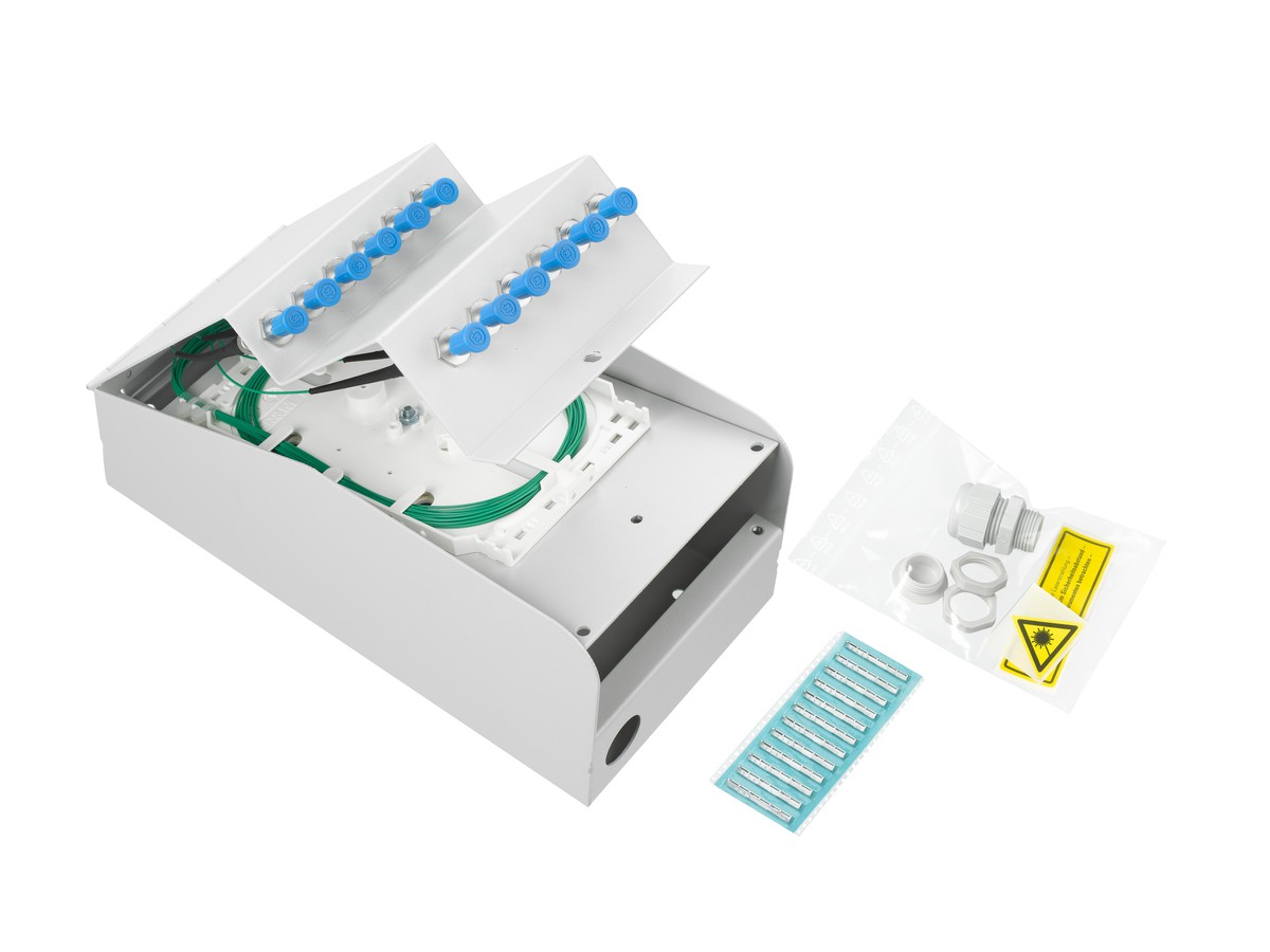 LWL AP Box abgestuft 6xST 9/125 kompl.