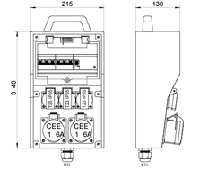 Stromverteiler Hartgummi DISTRO 215-6336