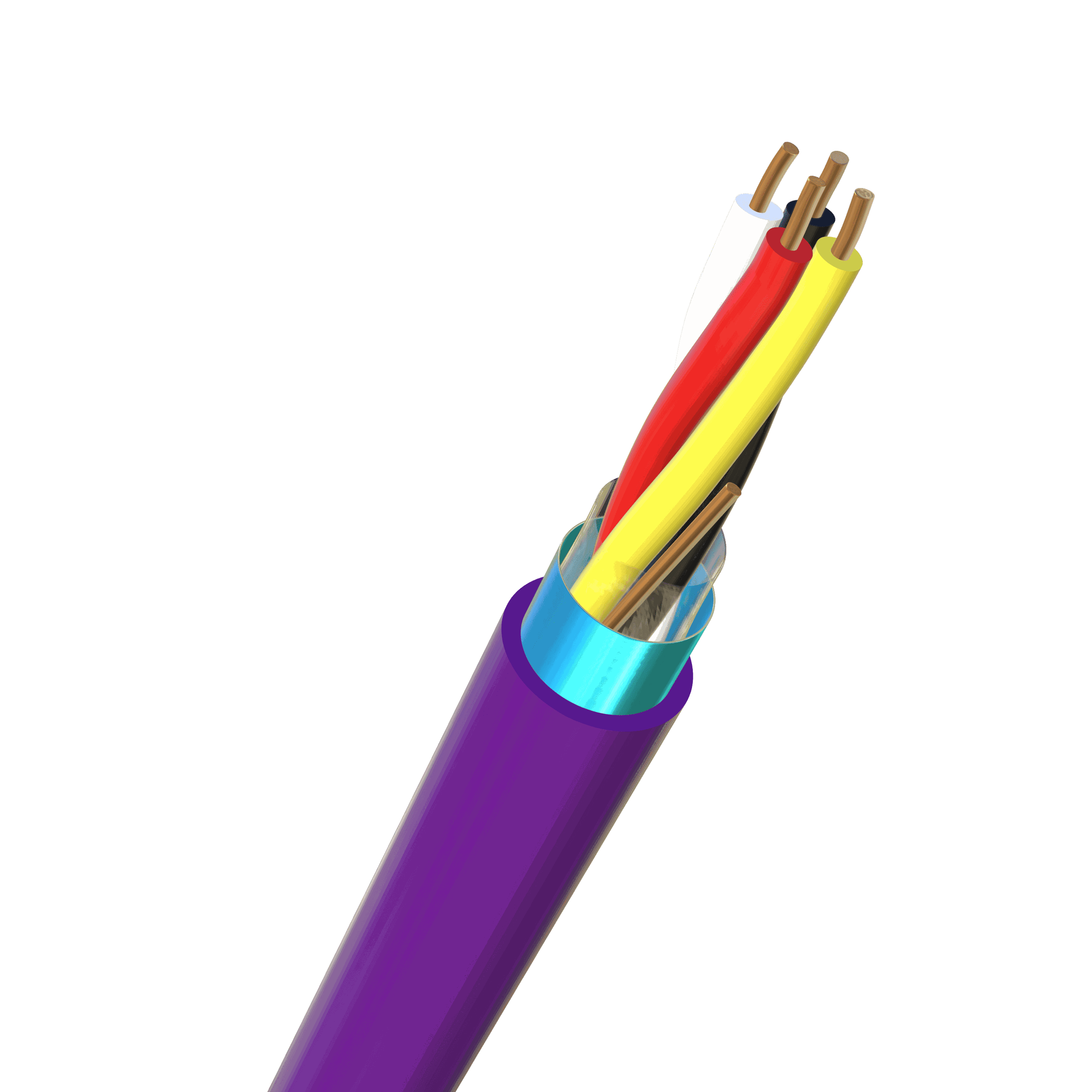 EIB/KNX-BUS (St) 2x2x0.8 sh violet Cca