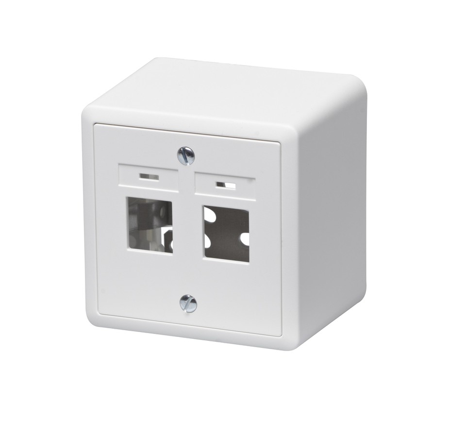 AMP RJ45 AP Edizio 1/2 fach ws