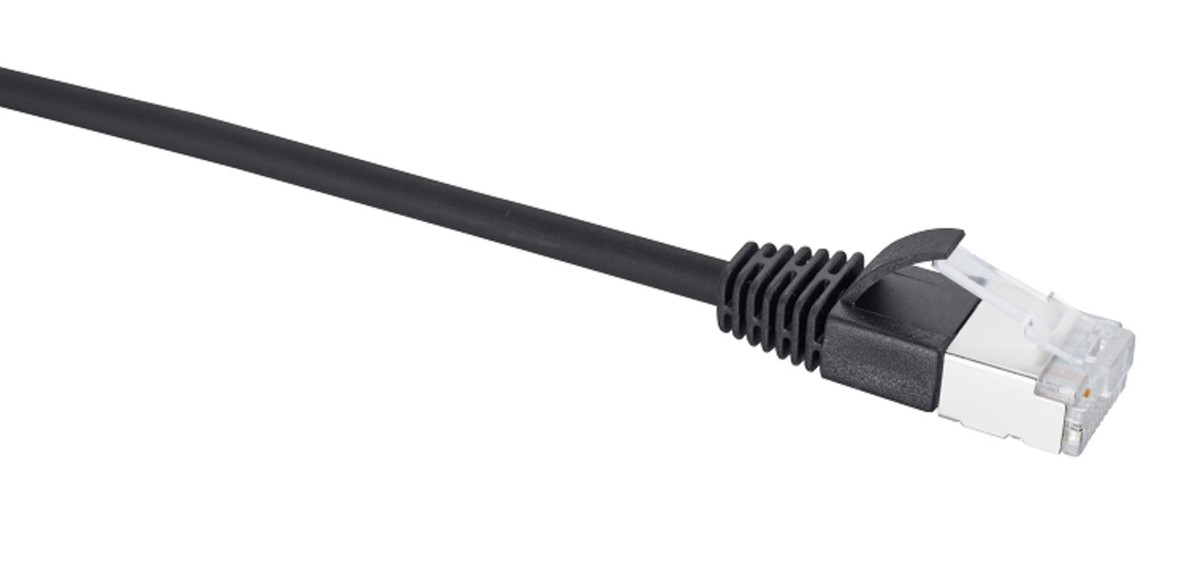 Slim Patchkabel Kat.6a schwarz 4m