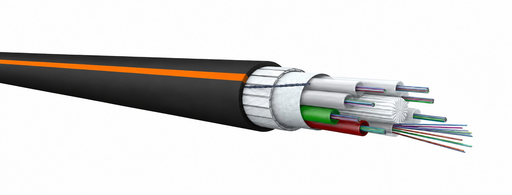 LWL Universalkabel 6x12 9/125 9000N LSFH-RF sw/or B2ca