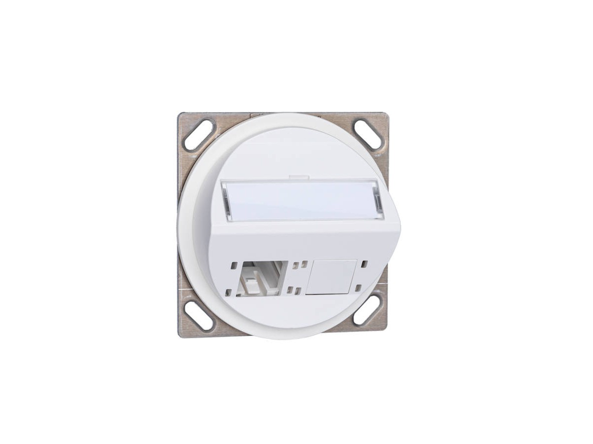 RdM DA-Kanal-Dose, 62, 5, 2 Port, Kat.6A, ws