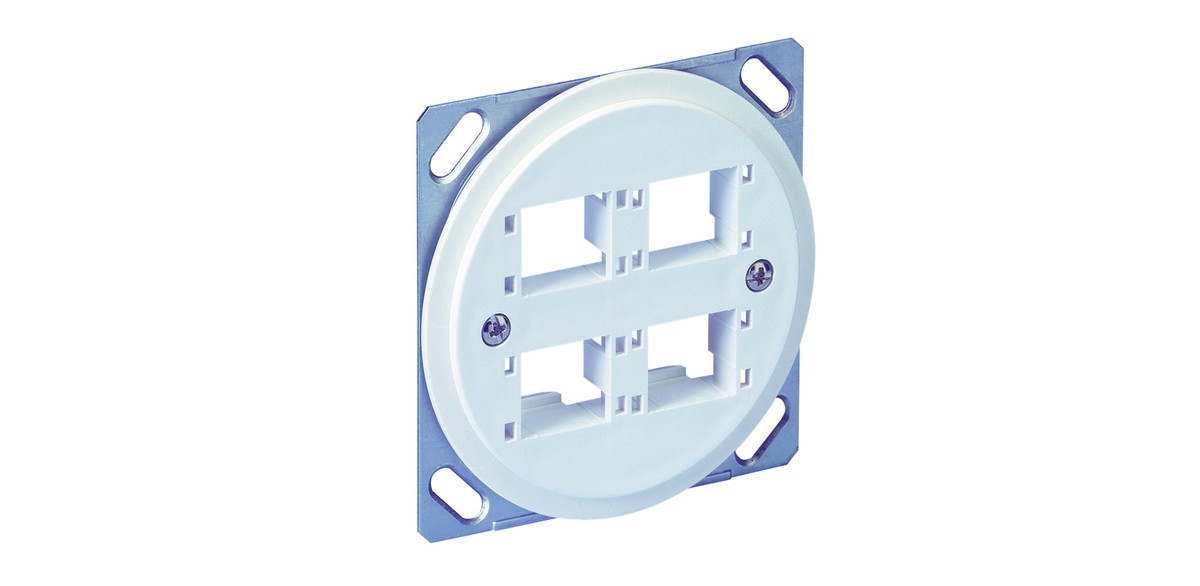 R&M Boîtier à canal FN 62.5mm 4 port vide blc