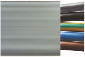 Câble plat 5x16 LNPE sh gris clair B2ca