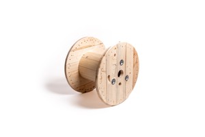 Kabeltrommel Holz 60er Möbel ohne Beschriftung