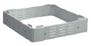 Socle 640x800x100 pour rack au sol RAL7035