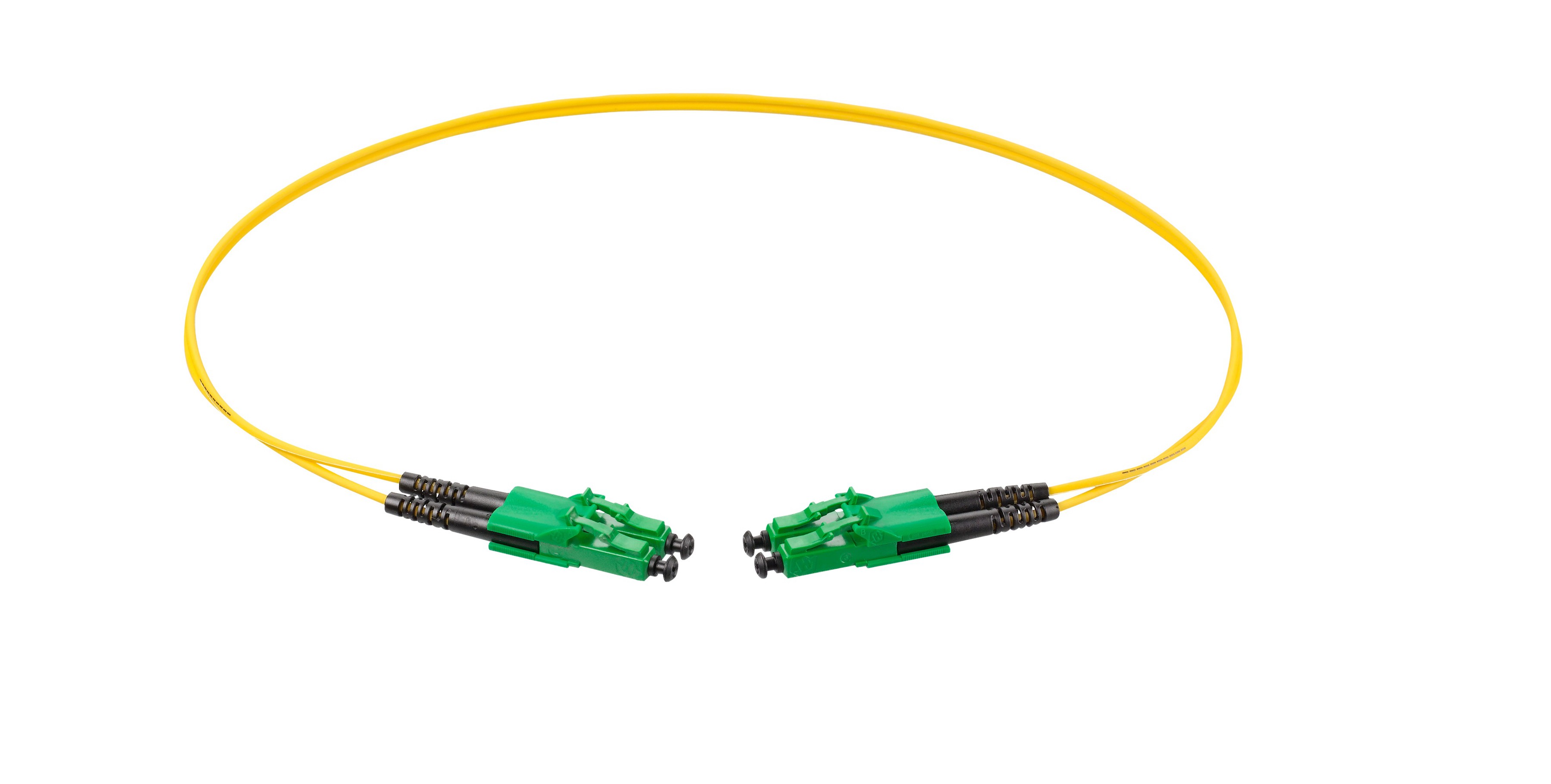 RL Dupl. Fig.8 2x1.4mm 9/125 LC APC/LC APC jaune 6.0m