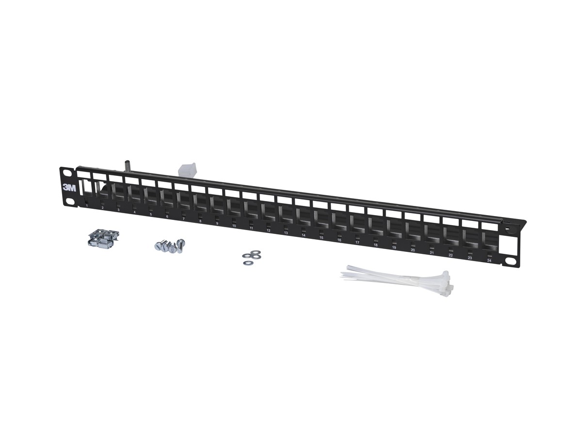 Corning Patchpanel 24 Port 1HE schwarz leer V-Serie