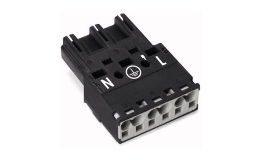 Connecteur mâle (sans BDT) 3-pôl. protégé contre l'inversion