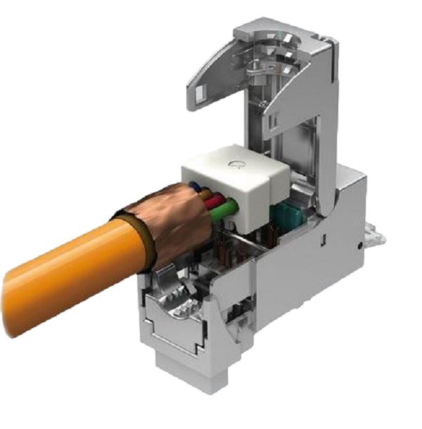 KABLAN RJ45 Jack Kat. 6A Keystone geschirmt AWG 22-24 ISO/IEC 4PPoE