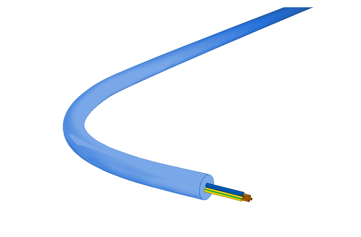 Tauchmotorleitung (TML) rund 3x1.5 blau