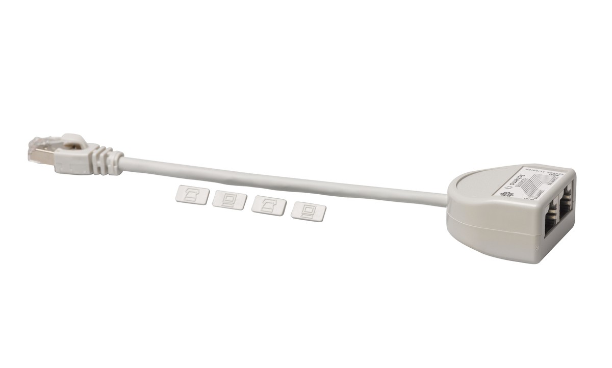 UKV-Splitter Ethernet-Ethernet getrennt 0.2m 12/36-12/36