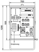 DISTRO Baustromverteiler STVZ 80A weiss (RAL 9010)