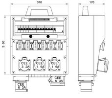 Stromverteiler Hartgummi DISTRO 370-7385