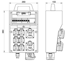 Stromverteiler Hartgummi DISTRO 260-7065