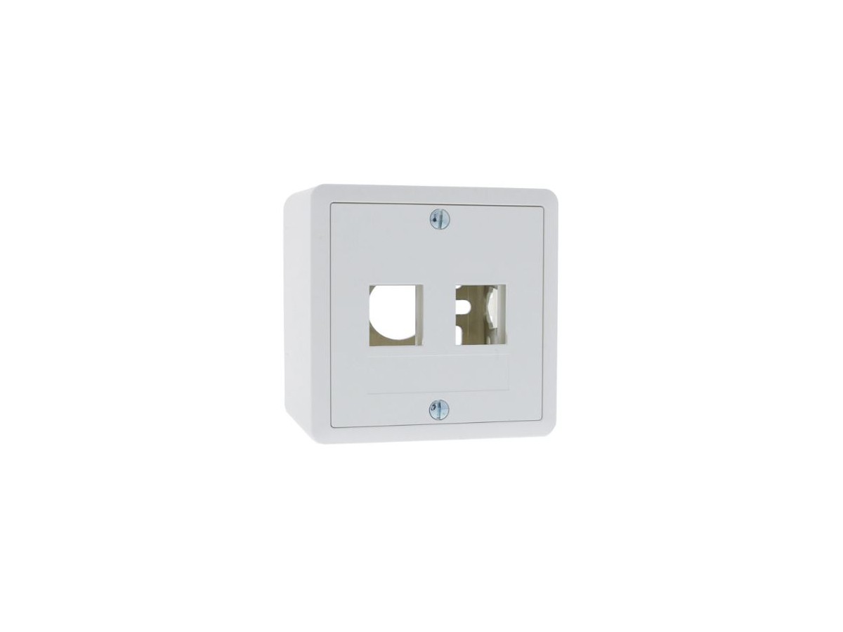 LAN AP54 prise droit 2 x Keystone EDIZIOdue 20 blc