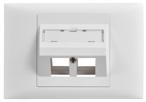 LAN BK115 Schrägauslassdose 2x Keystone EDIZIOdue 20 ws