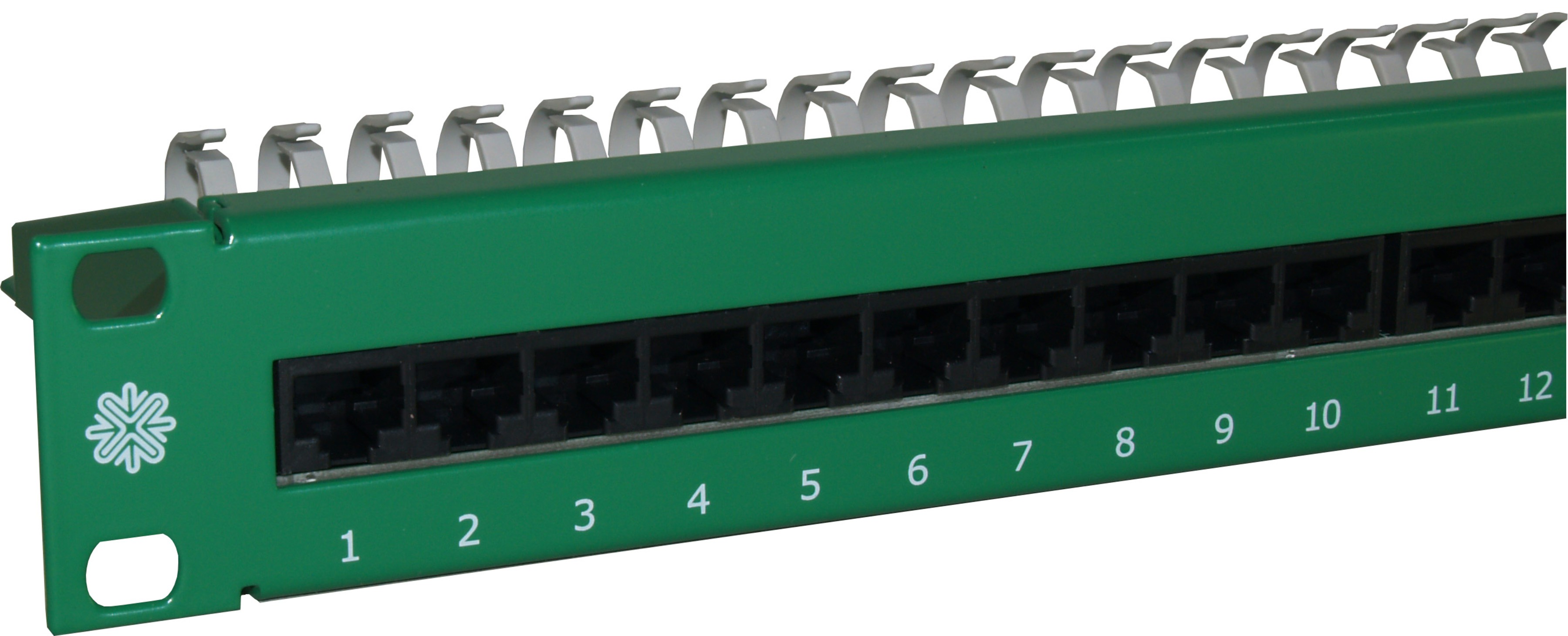 Voice-Panel 30xRJ45 1HE UTP gn