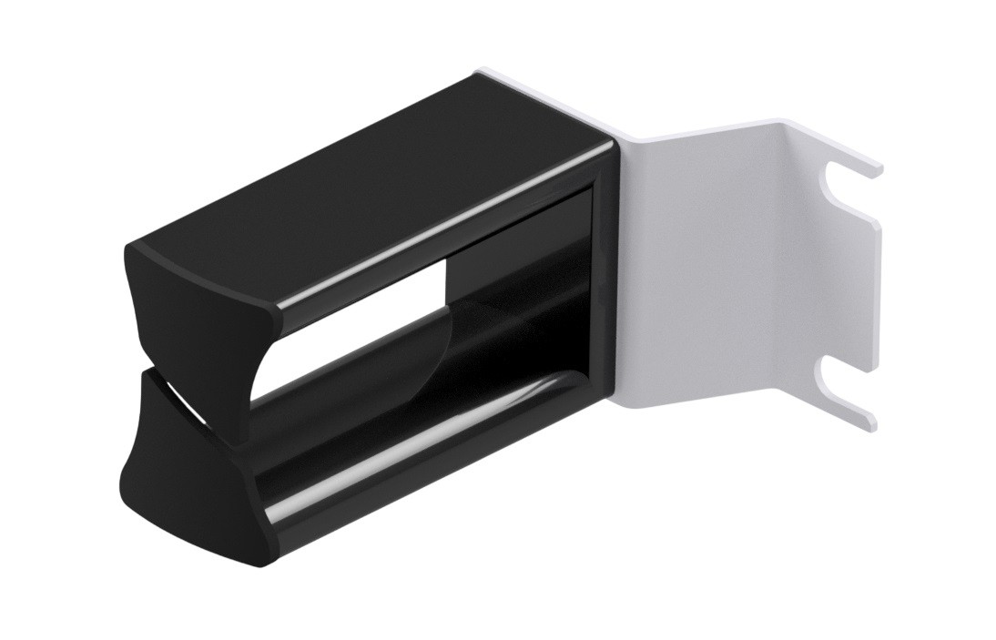 Guide-câbles 1U RAL7035 75 mm avec limiteur de rayon (paire)