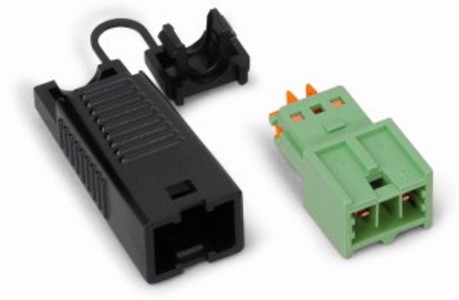Connecteur mâle 2-pôl. avec Boîtier de décharge de traction